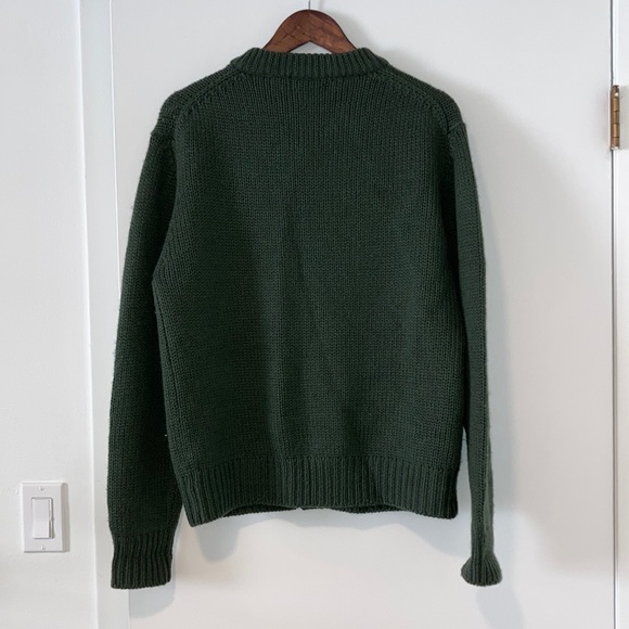 VINTAGE New York Sportswear Exchange. 100% wool green sweater, size L. - Picture 2 of 3